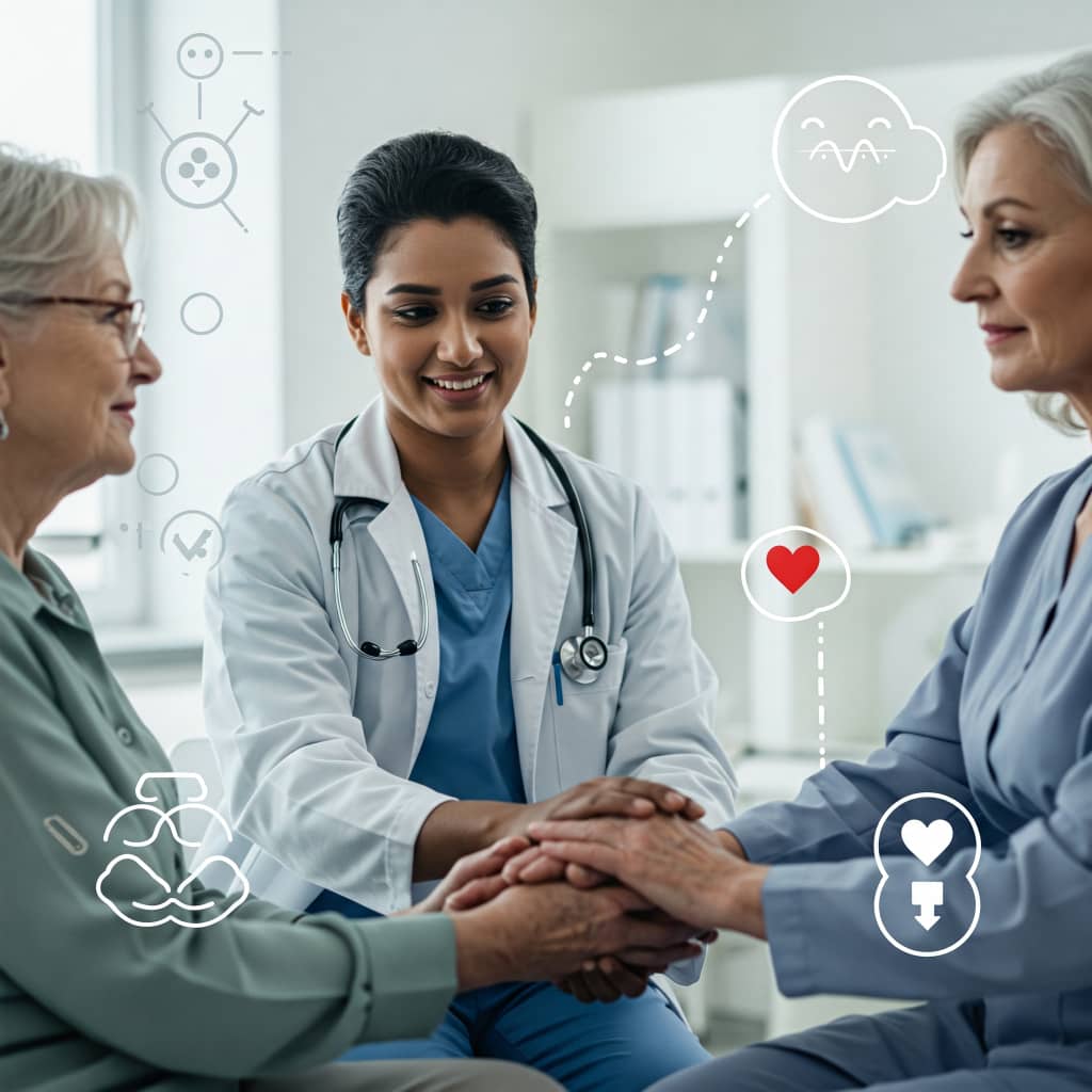 Caring healthcare professional